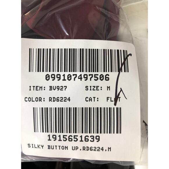 J. Crew Factory Drapey Top Satin Button Up Top Vintage Burgundy NWT M - Picture 8 of 9